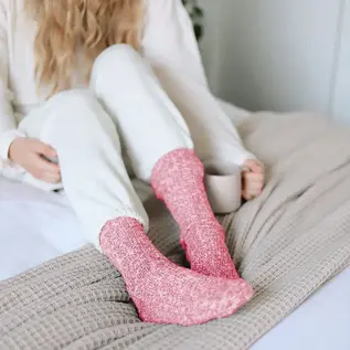 SOLMATE SOCKS - RECYCLED COTTON RAGG - ROSE - M/L