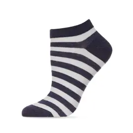 SHORTIE SOCK - NAVY STRIPE