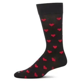 SOCKS - BAMBOO BLEND RED HEARTS - MEN