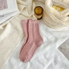 SOCKS PINK CABLE