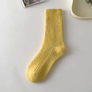SOCKS COZY RIB YELLOW