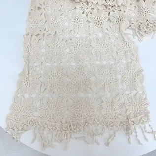BOHO CROCHET INSPIRED SCARF IVORY