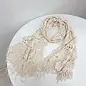 BOHO CROCHET INSPIRED SCARF IVORY