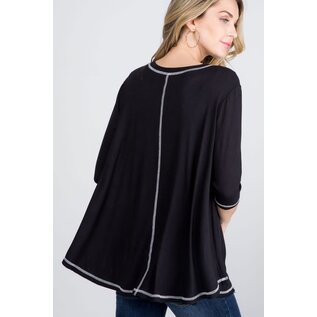 sale: CONTRAST STITCH TUNIC