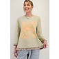 PEACE DOVE TOP - SAGE WITH RUFFLES