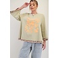 PEACE DOVE TOP - SAGE WITH RUFFLES