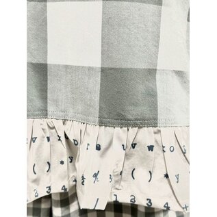 VIOLET TOP - SAGE GREY CHECKS- LARGE