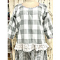 VIOLET TOP - SAGE GREY CHECKS- LARGE