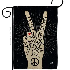 FAITH LOVE PEACE GARDEN FLAG