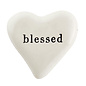 SMALL CERAMIC HEART-  BLESSED