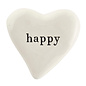 SMALL CERAMIC HEART-  HAPPY