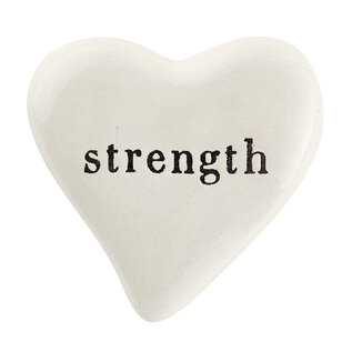 SMALL CERAMIC HEART- STRENGTH