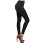 ONE SIZE SOLID BLACK LEGGINGS