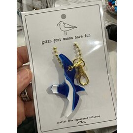 SILICONE WITH A PURPOSE KEY FOB -  GULLS JUST WANNA HAVE FUN