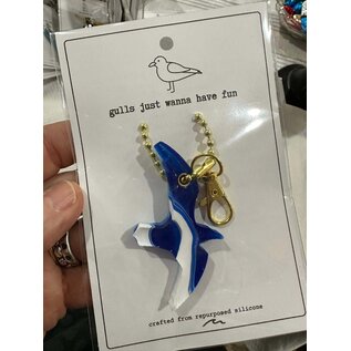 SILICONE WITH A PURPOSE KEY FOB -  GULLS JUST WANNA HAVE FUN