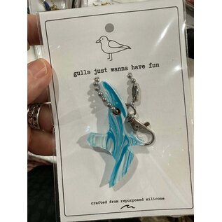 SILICONE WITH A PURPOSE KEY FOB -  GULLS JUST WANNA HAVE FUN