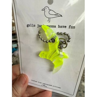 SILICONE WITH A PURPOSE KEY FOB -  GULLS JUST WANNA HAVE FUN