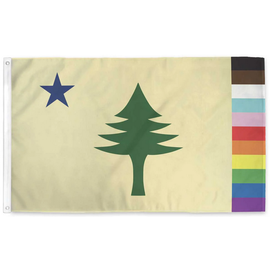 FLAGS FOR GOOD MAINE PRIDE  FLAG