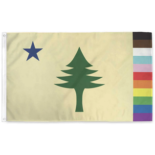 FLAGS FOR GOOD MAINE PRIDE  FLAG