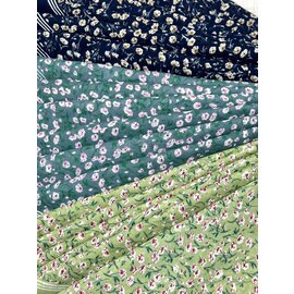 BANDANA - TINY FLOWERS ON TEAL