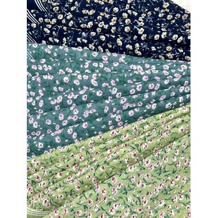 BANDANA - TINY FLOWERS ON TEAL