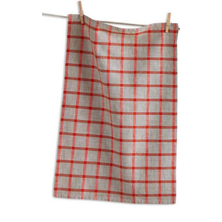 TOWEL  TAN/ORANGE WINDOW PANE