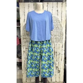KAMALA DESIGNS JESSE CROPPED PANT - ANNA MARIA BUBBLY FLOWERS - SIZE MEDIUM