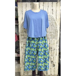 KAMALA DESIGNS JESSE CROPPED PANT - ANNA MARIA BUBBLY FLOWERS - SIZE MEDIUM