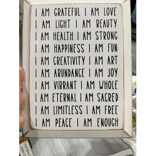 SAWDUST CITY I AM GRATEFUL SIGN
