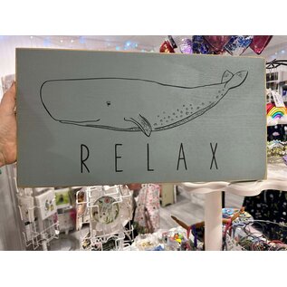 SAWDUST CITY RELAX WHALE SIGN