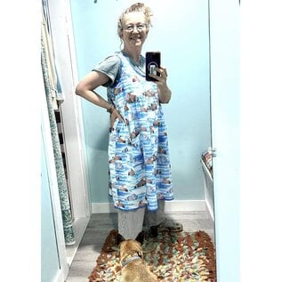 KAMALA DESIGNS BETTY DRESS - COLORFUL WALRUSES - LARGE