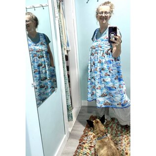 KAMALA DESIGNS BETTY DRESS - COLORFUL WALRUSES - LARGE