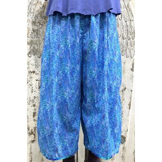 KAMALA DESIGNS JESSE WIDE CROPPED PANT - TURQUOISE FERNS