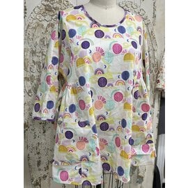 ISADORA TUNIC -  POP RAINBOWS AND TREES - LARGE