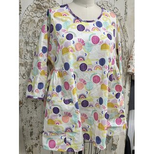 ISADORA TUNIC -  POP RAINBOWS AND TREES - LARGE