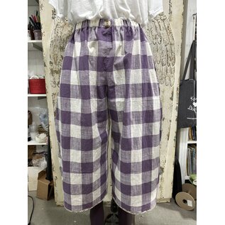 KAMALA DESIGNS JESSE CROPPED PANT - BIG ORCHID CHECKS - SIZE MEDIUM