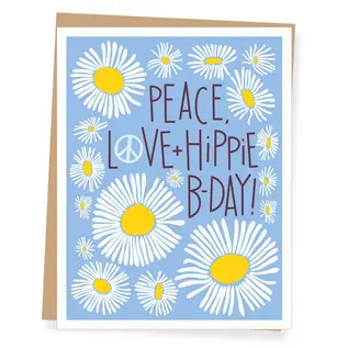 BIRTHDAY - PEACE LOVE HIPPIE B DAY