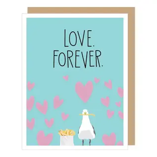 BLANK CARD - LOVE FOREVER SEAGULL
