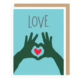 BLANK CARD - LOVE HAND HEART
