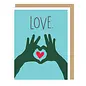 BLANK CARD - LOVE HAND HEART