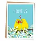 LOVE CARD - I LOVE US - LOVEBIRDS