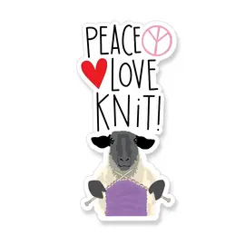 STICKER - PEACE LOVE KNIT SHEEP