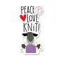 STICKER - PEACE LOVE KNIT SHEEP
