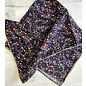 24" SQUARE FLORAL SCARF  WITH PICOT EDGING