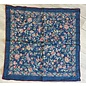 24" SQUARE FLORAL SCARF  WITH PICOT EDGING