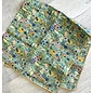 24" SQUARE FLORAL SCARF  WITH PICOT EDGING