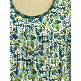 KAMALA DESIGNS TEA TOP - ESTEE MCLEOD BIRDS PRINT-