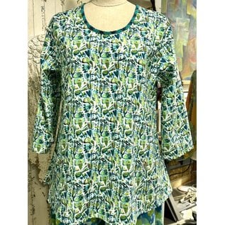 KAMALA DESIGNS TEA TOP - ESTEE MCLEOD BIRDS PRINT-