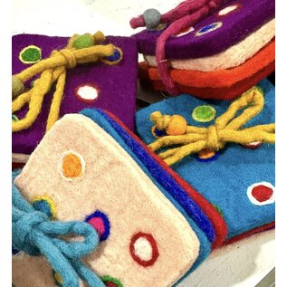 FAIR TRADE FELT POLKA DOT COASTERS