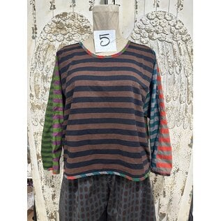 KAMALA DESIGNS KAMALA TOP - STRIPE MEDLEY